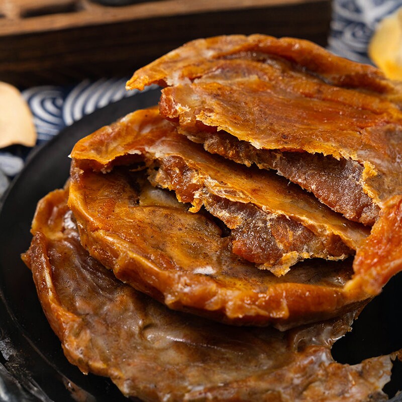 木子李脂渣青岛零食纯猪肉精肉条脂渣饼休闲解馋零食嚼劲传统小吃