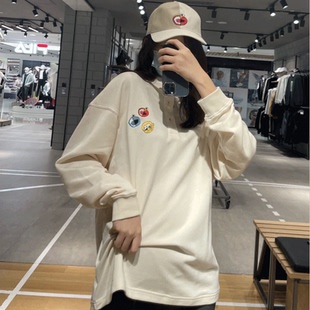 阿迪达斯NEO男女款芝麻街联名春秋运动休闲翻领卫衣Polo衫HM9949