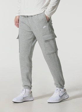 Nike耐克男工装运动跑步加绒保暖束脚收口休闲针织长裤FN3806-063