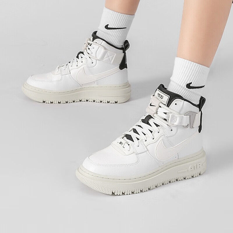 Nike耐克男女款AIR FORCE 1高帮空军一号增高休闲板鞋DC3584-100