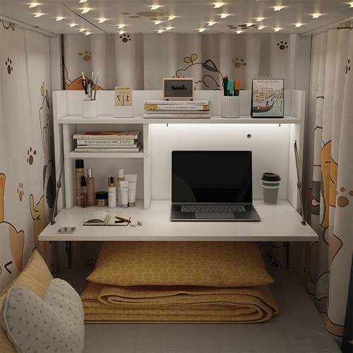 床上桌大学生宿舍书桌书桌寝室悬空上铺下铺懒人电脑桌折叠桌子