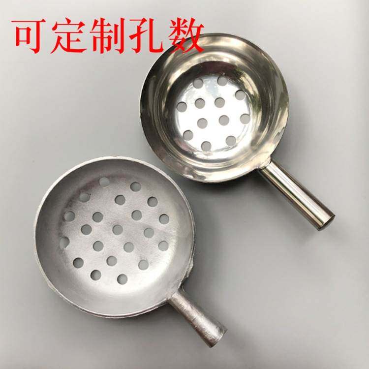 包邮不锈钢粉瓢大漏勺手工自制打酸辣粉勺做下粉条漏勺漏瓢粉勺子