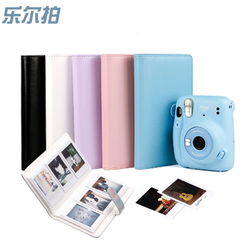 现货热销拍立得mini11相册3寸108大容量照片收纳夹卡套PU复古相册