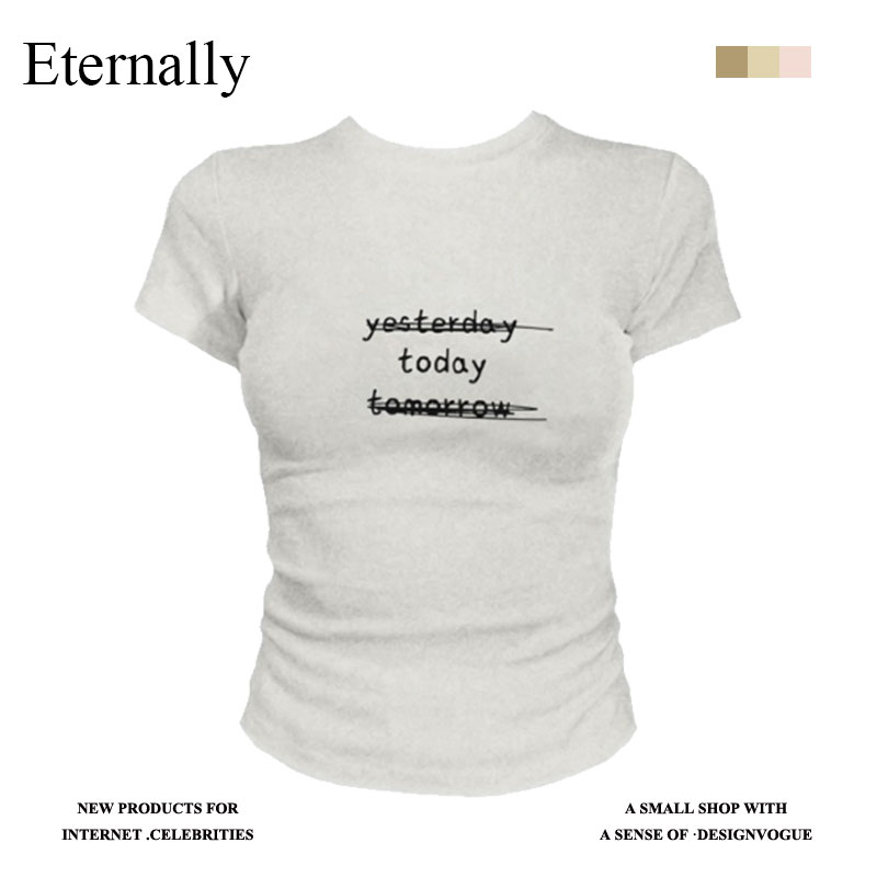 【现货】Eternally move 夏季修身短款正肩设计感甜辣妹上衣潮