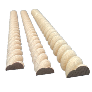 东阳木雕实木线条半圆压封边麻花外挂家具衣橱柜门装饰珍珠葫芦线