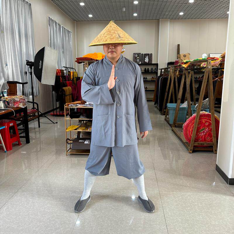 新僧服短褂小褂套装麻料男女僧人和尚衣出家师父僧人夏季薄款居士