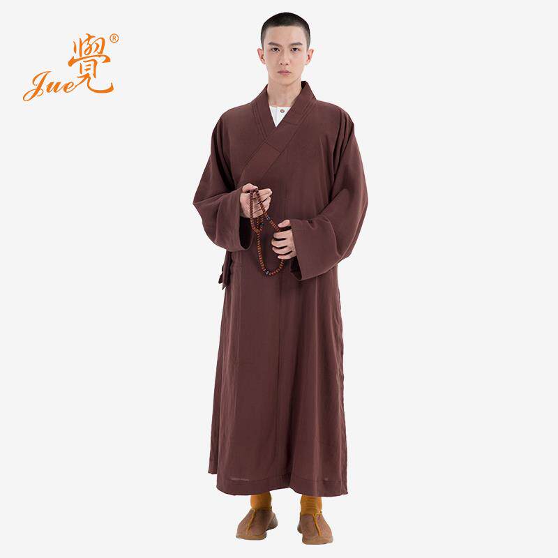 新觉牌僧服棉麻长褂长衫大褂男女禅修春夏季亚麻大褂僧服僧衣僧袍