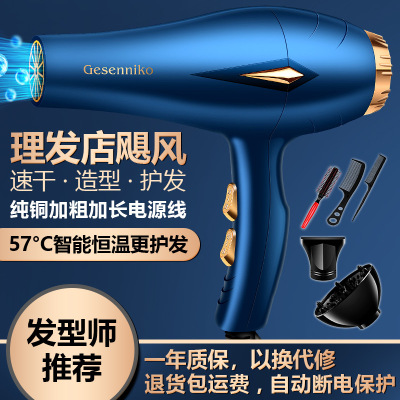 新款理发店恒温大风力吹风筒蓝光速干护发大功率家用吹风机
