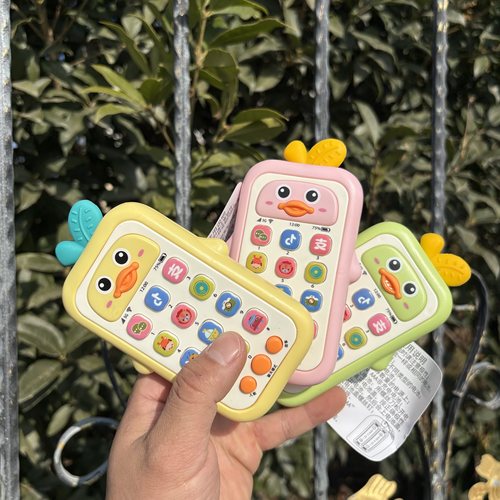早教机益智萌趣小鸭子音乐手机玩具女孩男孩0-1周岁宝宝大哥大2岁