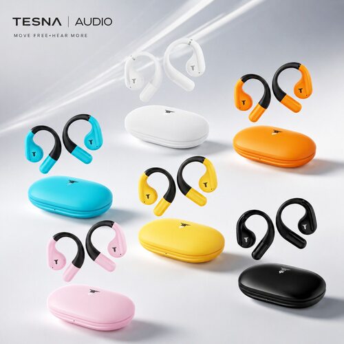 TESNA S07无线蓝牙耳机 挂耳式开放式不入耳运动蓝牙耳机防水抗汗