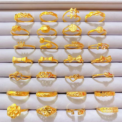 2024新款爆款食指戒指女小众设计轻奢高级感素圈士聚财运个性指环