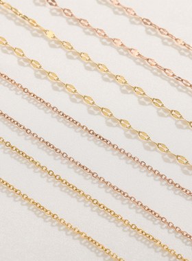 钛钢素链项链女锁骨链不掉色