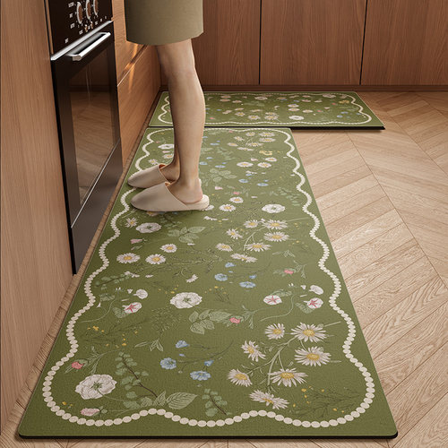 厨房专用地垫硅藻泥吸水吸油防滑可擦免洗耐脏脚垫2025新款地毯垫