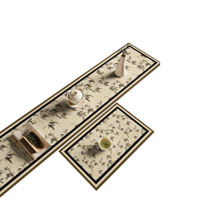 茶席中间长条茶几桌旗硅藻泥吸水茶杯垫轻奢高级感隔热茶台桌垫布