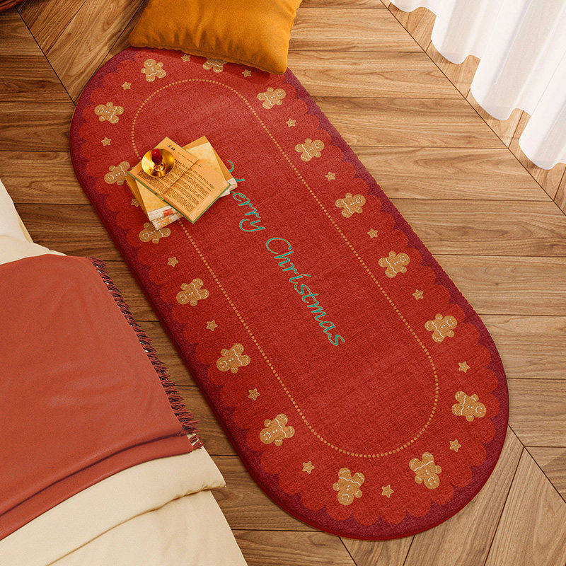 圣诞氛围感床边毯房间卧室地毯新年节日款床前脚垫客厅短毛绒地垫,居家布艺,床边毯,淘宝优惠券,粉丝福利购,淘宝优惠卷