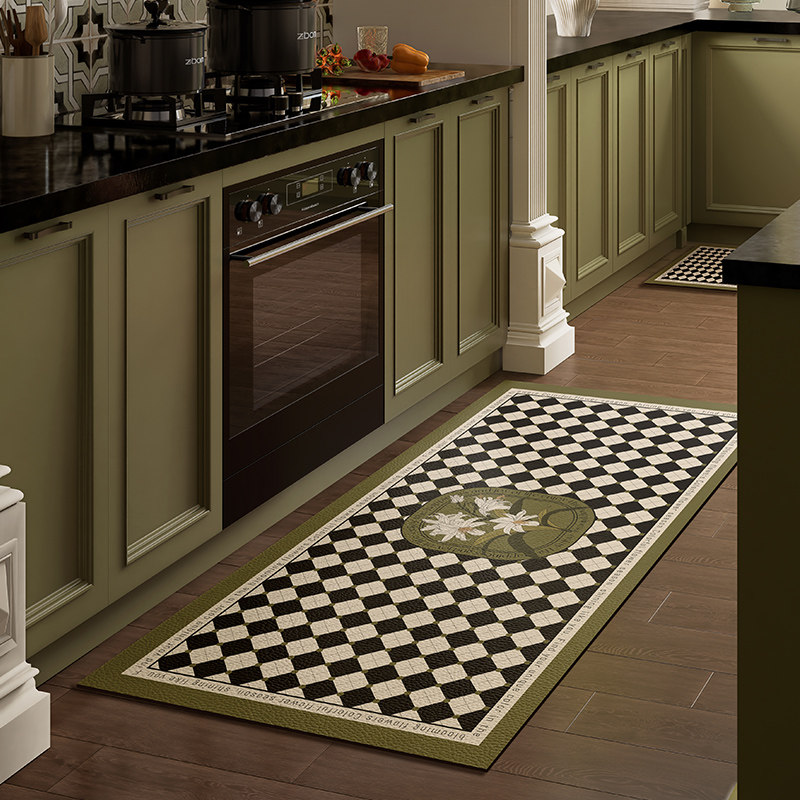高端厨房门口专用地垫防滑防油可擦免洗耐脏pvc皮革脚垫地毯垫,居家布艺,厨房地垫,淘宝优惠券,粉丝福利购,淘宝优惠卷