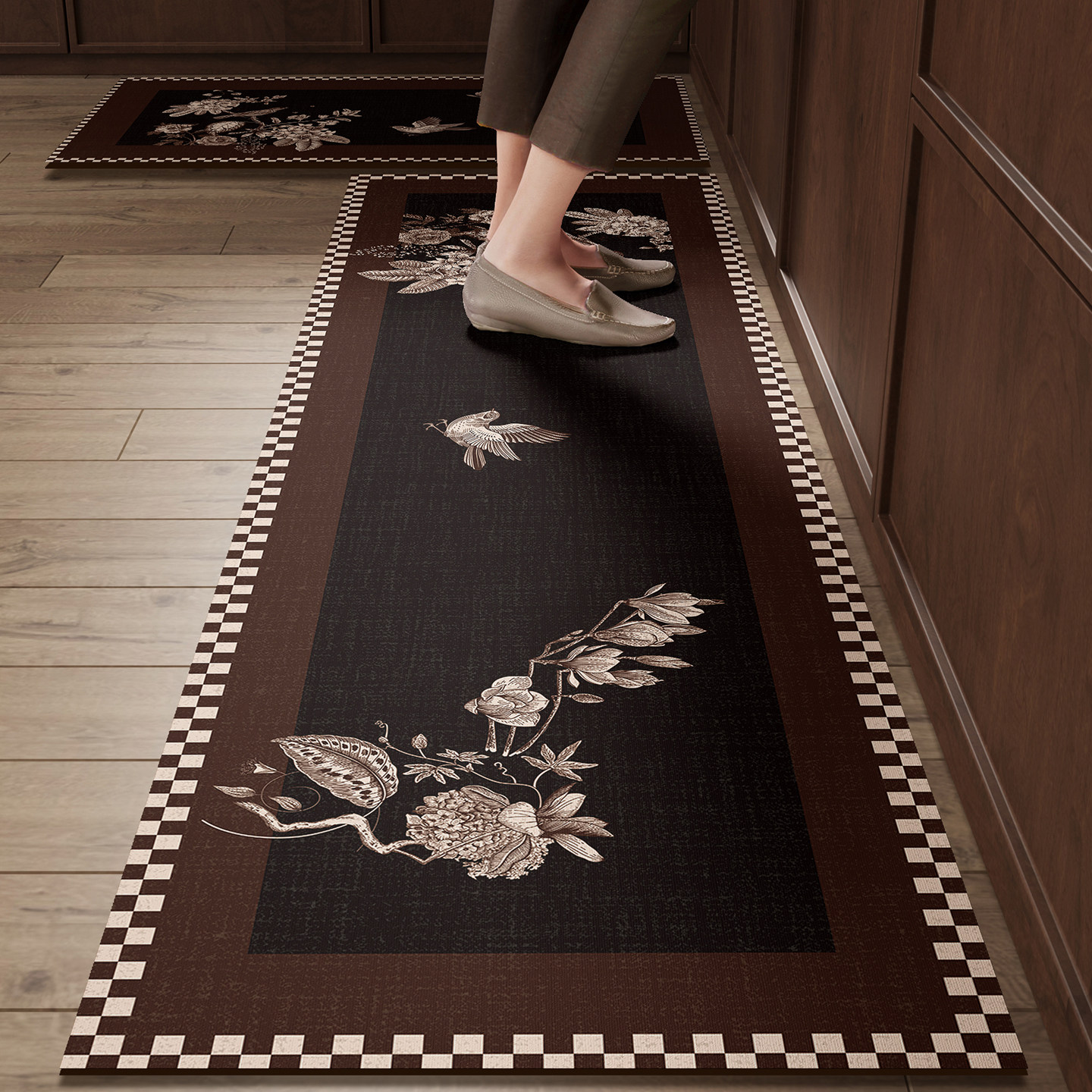 中古风硅藻泥厨房专用防滑地垫吸水吸油脚垫家用2025新款地毯垫子,居家布艺,厨房地垫,淘宝优惠券,粉丝福利购,淘宝优惠卷