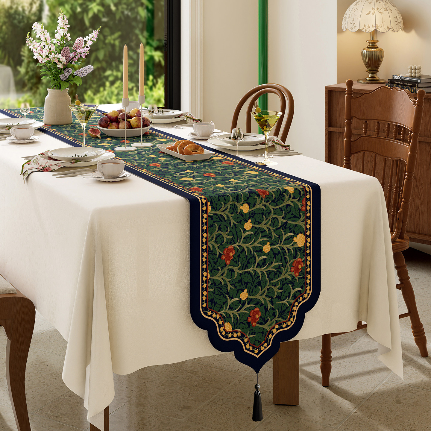 美式复古桌旗茶席长条茶桌垫布轻奢高端餐桌旗布茶台茶几盖布,居家布艺,桌旗,淘宝优惠券,粉丝福利购,淘宝优惠卷