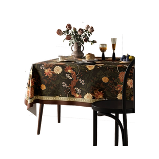 桌布法式复古长方形轻奢高级感ing风加厚餐桌布氛围感茶几台布