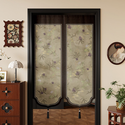 异形门帘2025新款高档隔断窗半帘免打孔卧室房间布帘子厨房遮挡帘