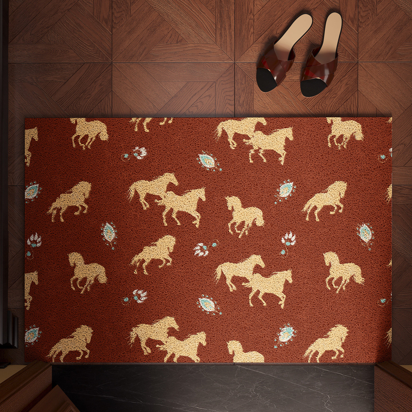 马年入户门地垫2026新款丝圈脚垫防滑除尘耐磨玄关大门口地毯,居家布艺,入户地垫,淘宝优惠券,粉丝福利购,淘宝优惠卷