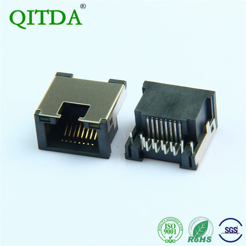 rj45网口超薄沉板以太网连接器