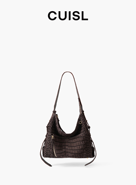 CUISL崔氏/新款机车hobo包包女定制鳄鱼皮真皮高端单肩斜跨包包