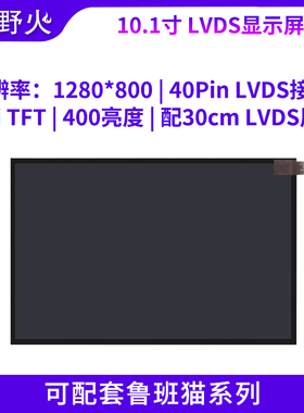 野火10.1寸LVDS显示屏1280*800 40Pin LVDS接口高清