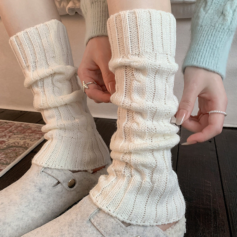 初田町JK袜套女竖条麻花堆堆腿套白色针织秋冬毛线保暖日系小腿套,服饰配件/皮带/帽子/围巾,防晒腿套,淘宝优惠券,粉丝福利购,淘宝优惠卷