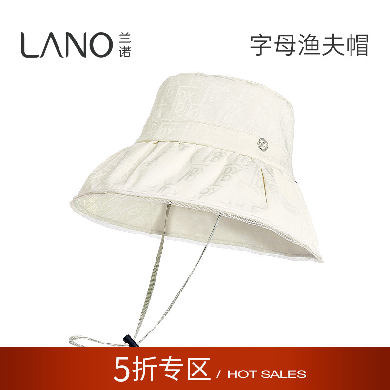 兰诺字母提花渔夫帽女