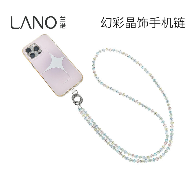兰诺斜挎水晶手机链绳带垫片女款2026新款轻奢小众精致高级感挂件图片