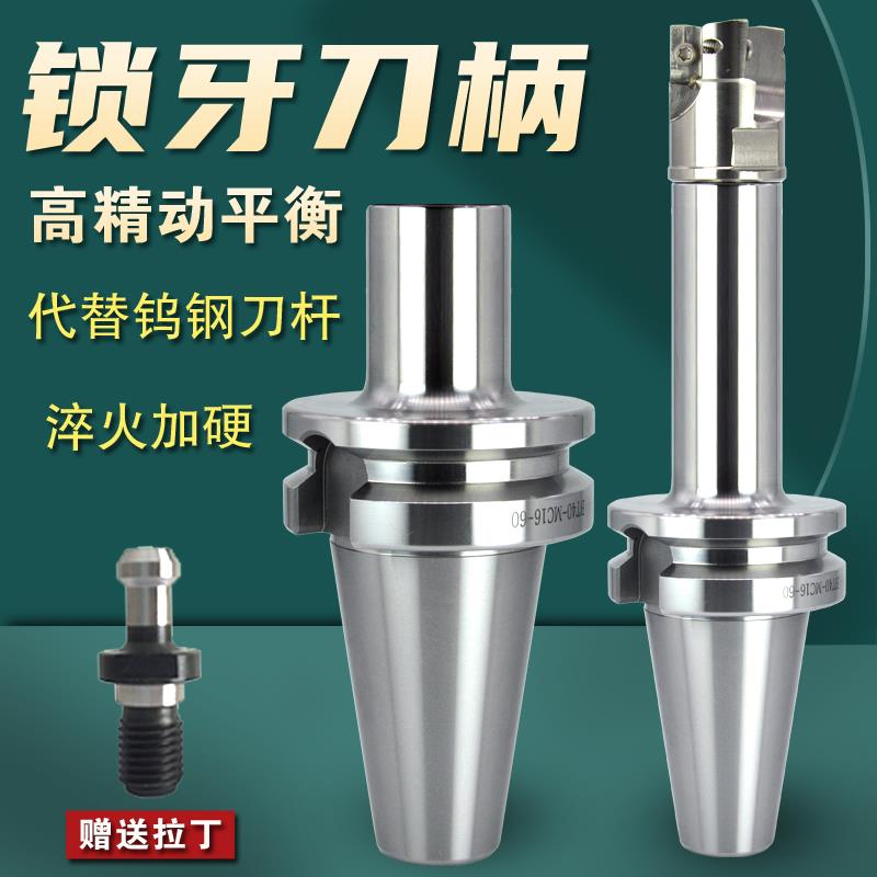 抗震锁牙刀柄数控CNC可换式锁牙刀头防震加长刀柄BT30 4050 HSK63