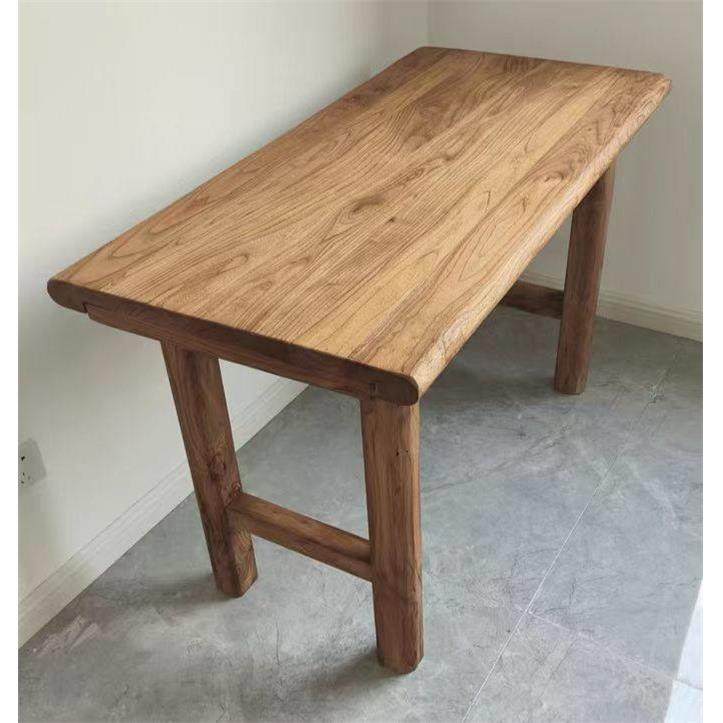 老榆木桌子实木板覆古茶桌茶台家用长条餐桌原木吧台桌面书桌长桌