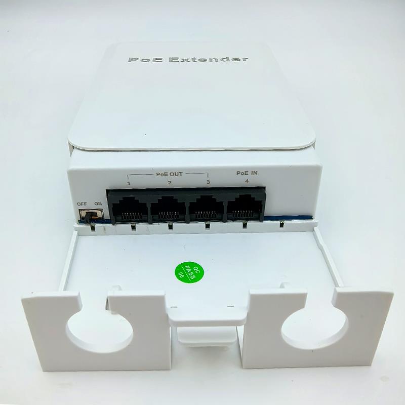 室外防雨1进3出POE中继器无源POE交换机监控供电分线扩展器AT13FW