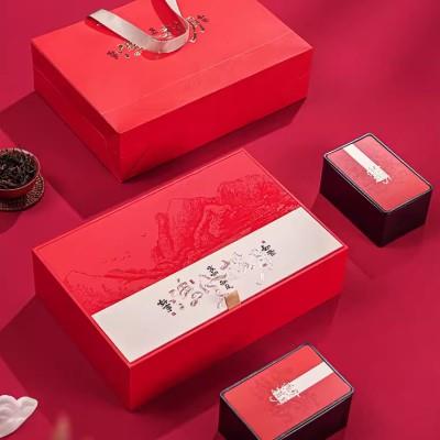 茶叶包装盒空礼盒新款岩茶摆泡通用铁罐半斤绿茶古树红茶空盒定制