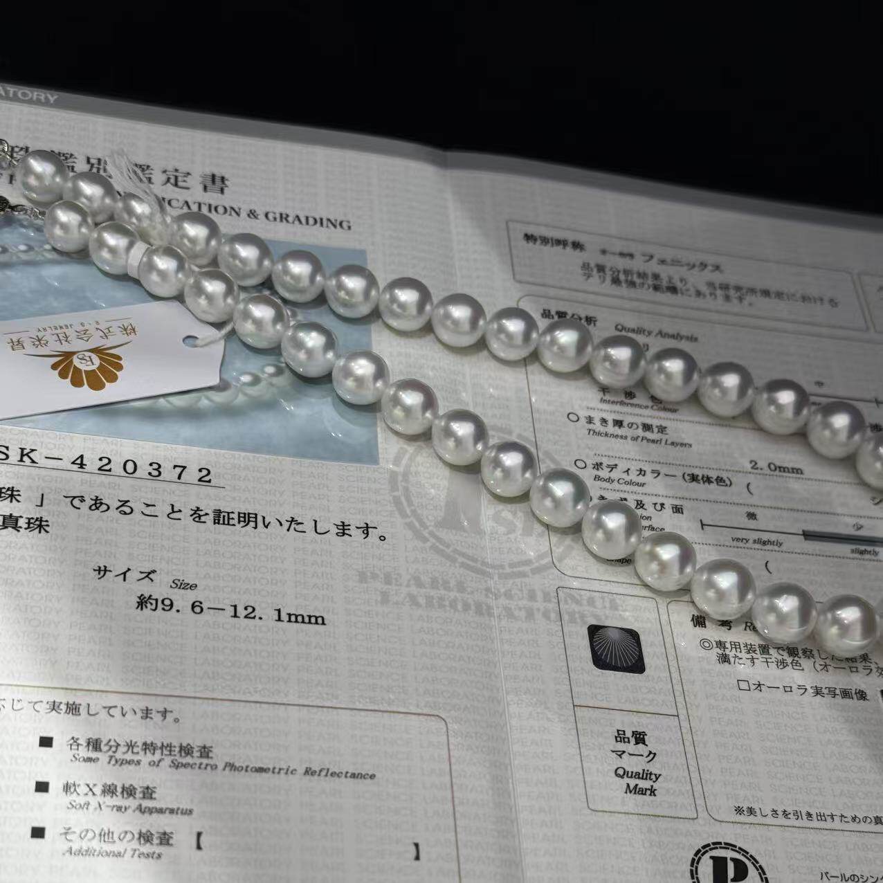 真科研大证 南洋海水 澳白珍珠颈饰