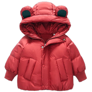 男女儿童羽绒服2025新款卡通冬季轻薄90%白鸭绒洋气宝宝冬装外套