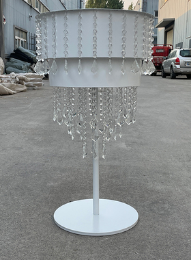 新款婚庆桌花装饰摆件白色双层吊坠桌花