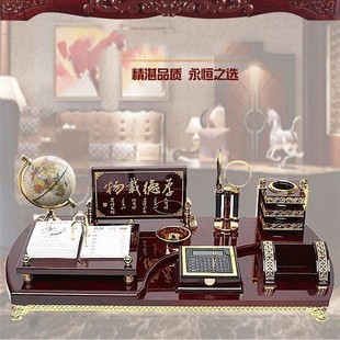 新款大班台插笔筒小红旗办公桌摆件男士创意国旗书房老师日历老板