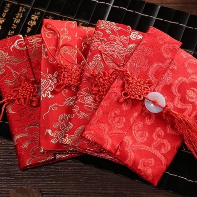 结婚婚礼红绸布创意红包中国风刺绣锦缎布艺改口红包袋利是封红包