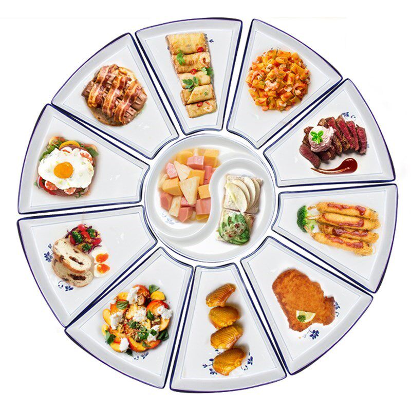 易清洁多套装固定配饰海鲜拼盘组合尺寸居家餐碟菜盘道具新品通