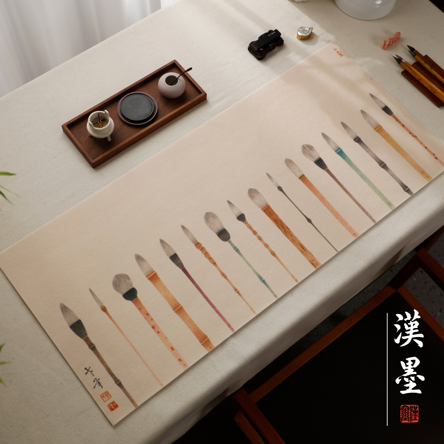 毕立伟书画毛毡彩绘毛毡垫