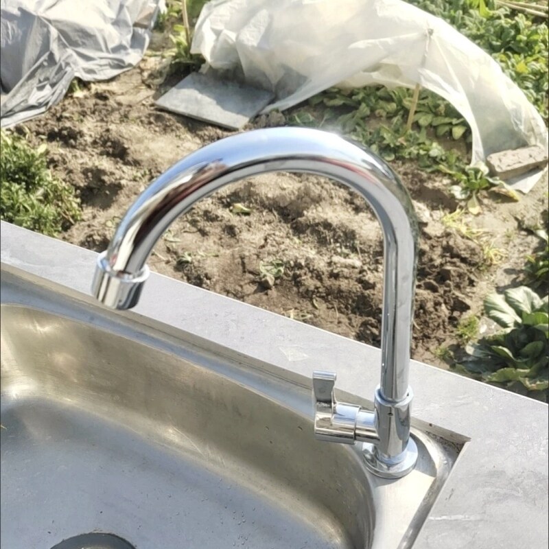 加长4分二合一头全铜水龙头洗手龙头立式不锈钢厨房洗碗池冷热