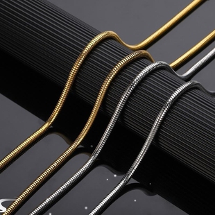 1 Piece Width 1/2/3/4mm Round Snake Chain Necklace Stainless