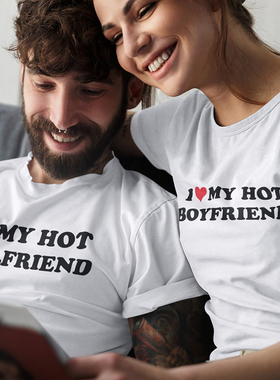 I Love My GirlFriend BoyFriend Lover T Shirt Couple欧美情侣