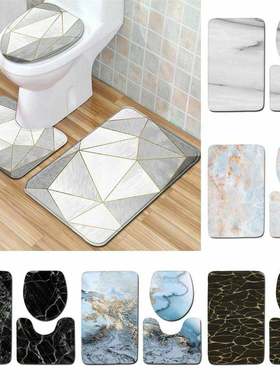 3 Pcs 15 Styles Bath Mat Set Bathroom Carpet Rug Toilet Mat