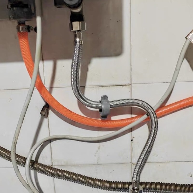 防爆管加长304不锈钢连接角阀水龙头延长管热水器编织管双头软管