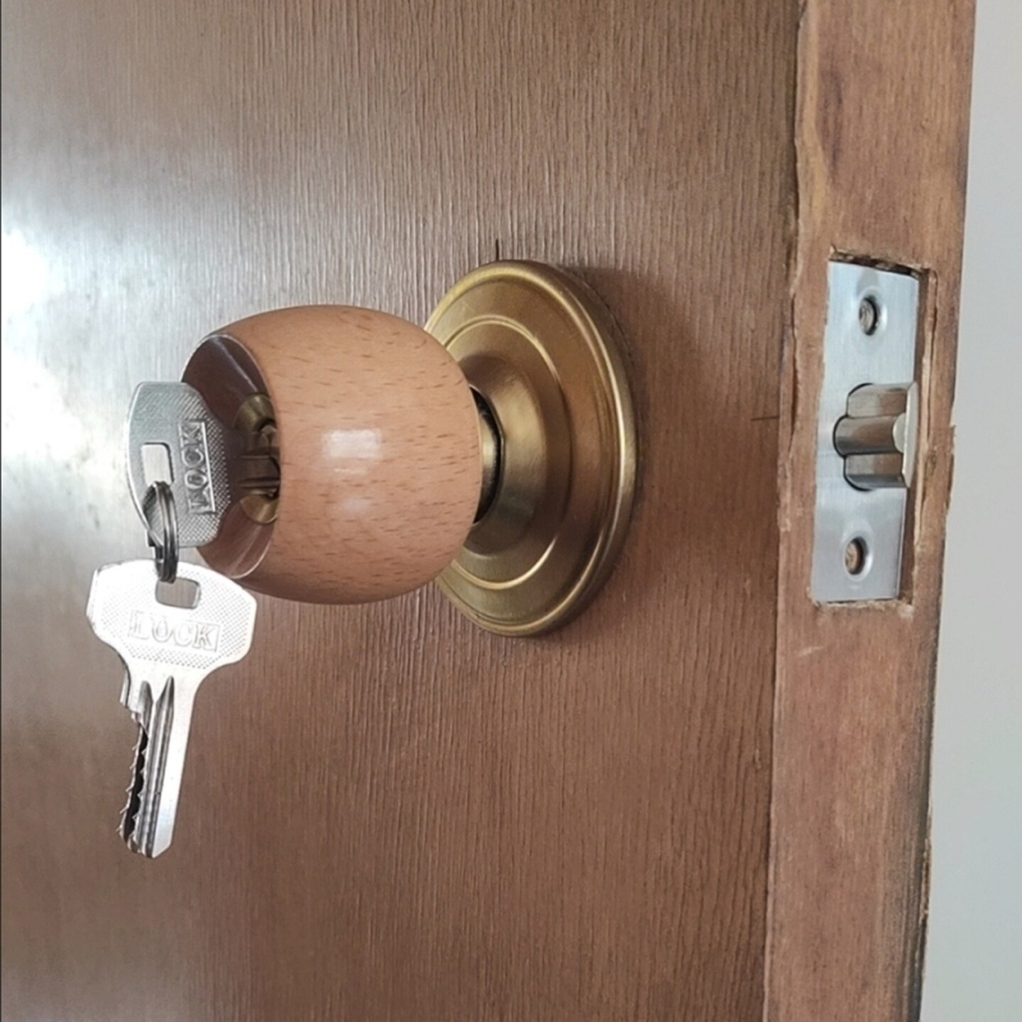 榉木家用圆锁卫生间浴室锁具卧室球型房间室内房门球锁通用型
