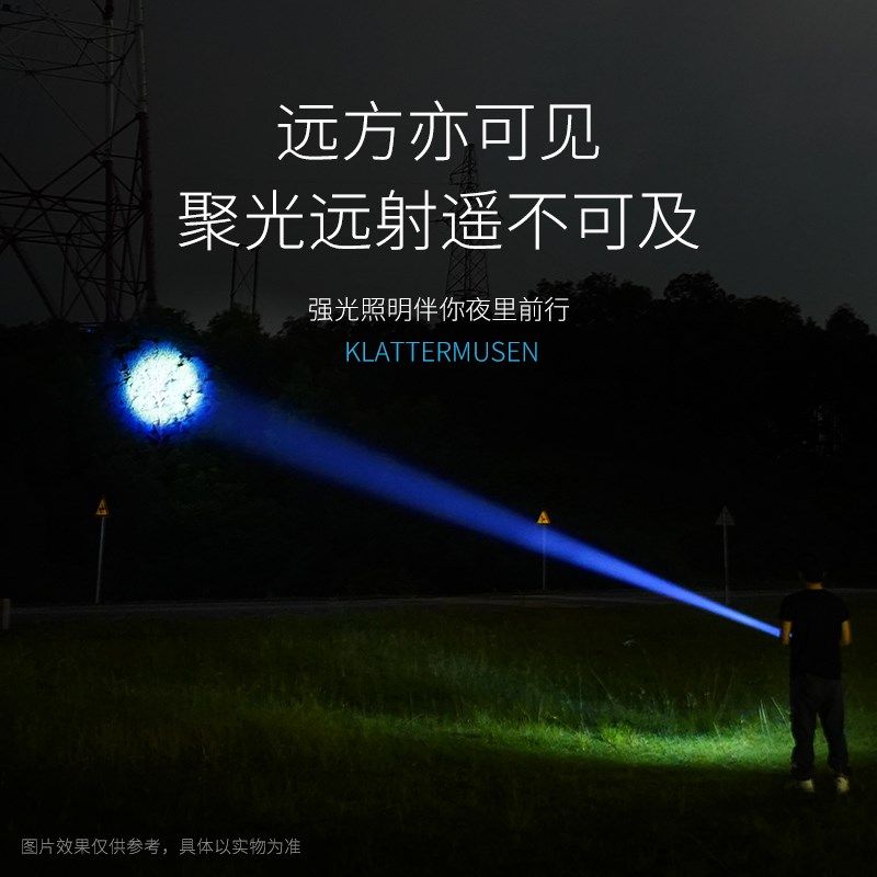 2024新款强光k手电筒超亮户外激光远射大容量长续航变焦充电疝气