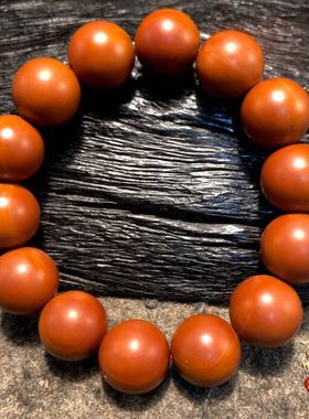 橄榄核手串1.5正圆光珠核w雕单圈素核圆珠手持原核雕刻大单籽素串